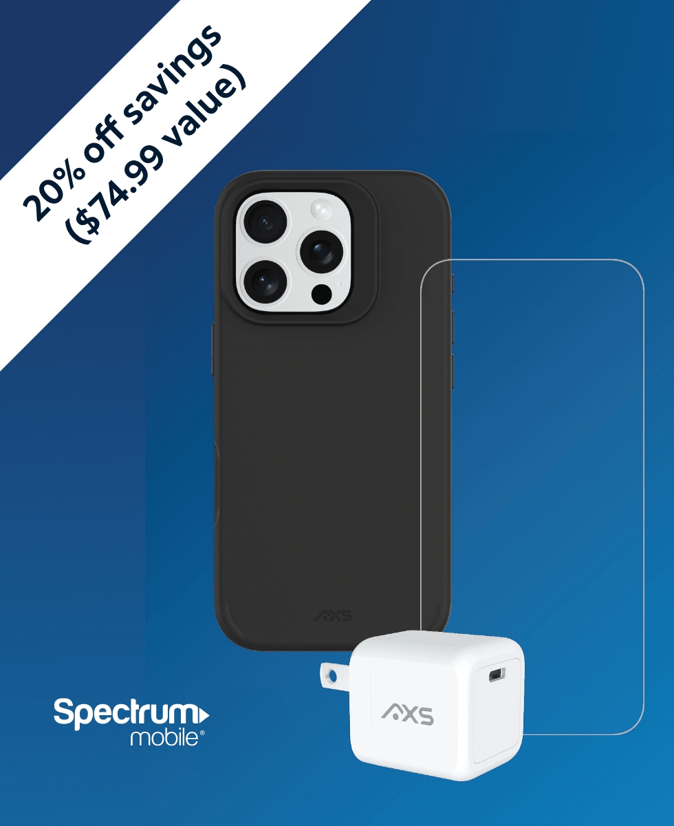 Spectrum 3-in-1 Accessory Bundle for iPhone 16 Pro in Black